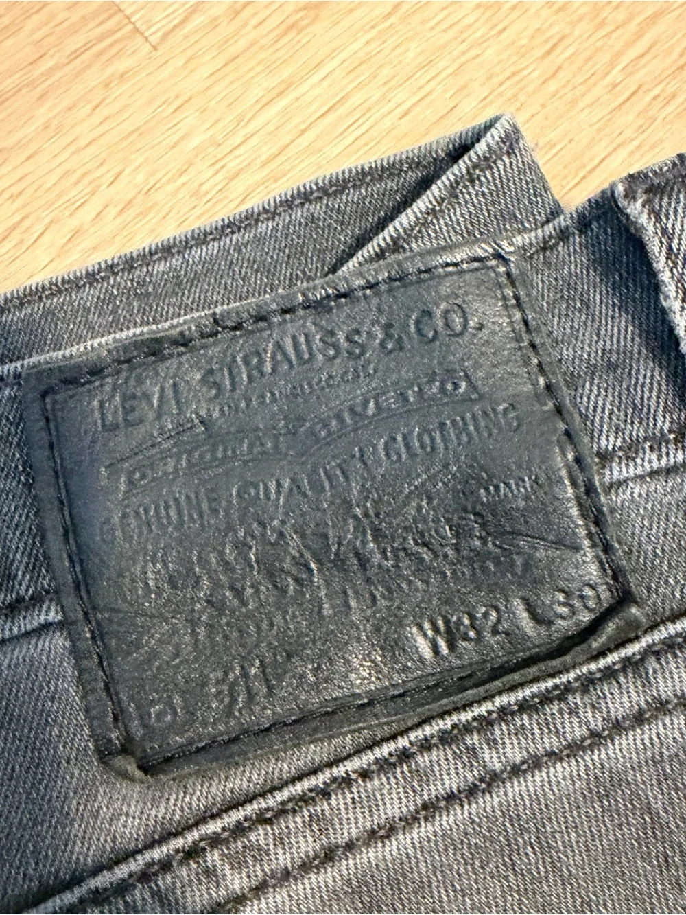 Levi's Men's 511 Jeans in Light Gray and Charcoal